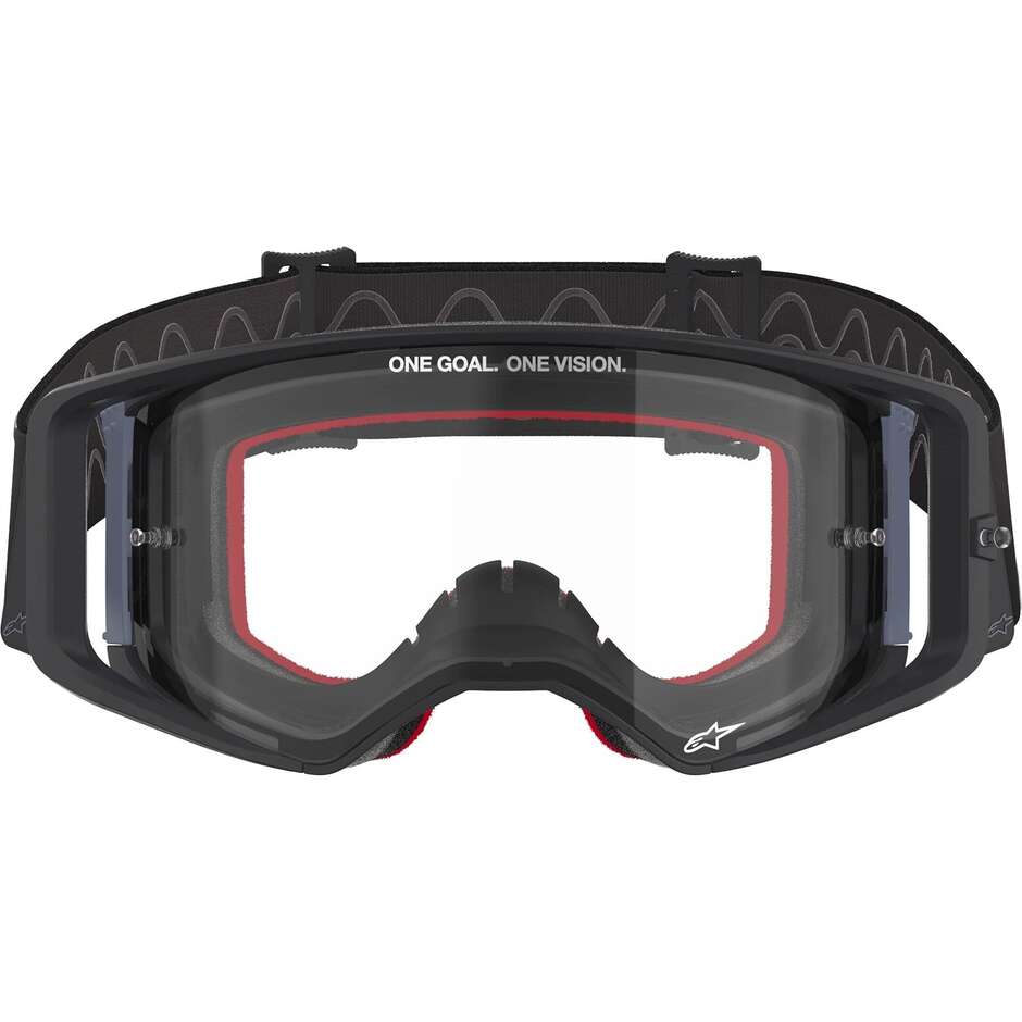 Maschera Per Casco Alpinestars SUPERTECH CORP Nero Grigio Trasparente