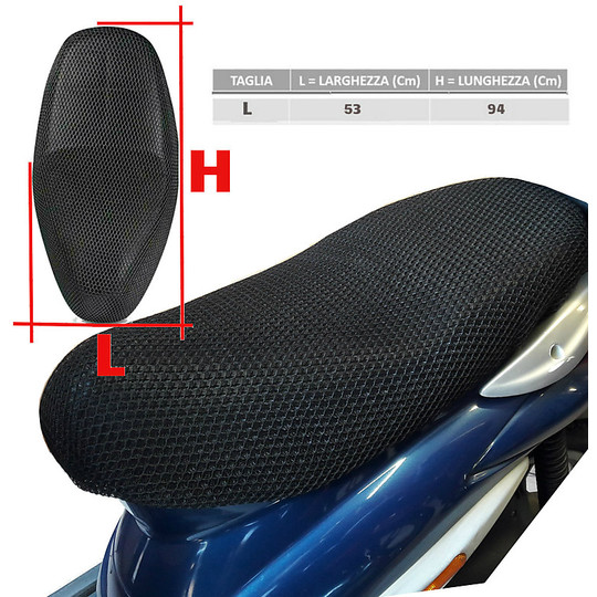 Mash Fabric Ventilated Seat Cover For Scooter Sfly Seat Cover Air L 53X94