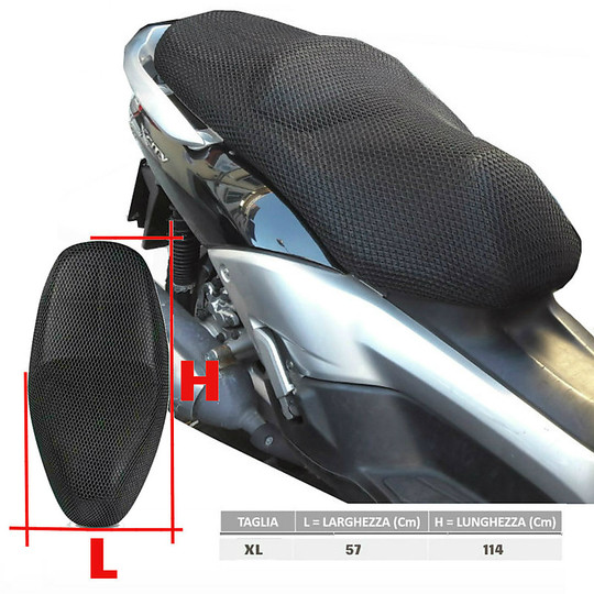 Mash Fabric Ventilated Seat Cover For Scooter Sfly Seat Cover Air L 53X94