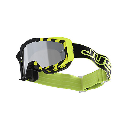 Maske Brille Moto Cross Enduro Just1 Iris Gelb-Streifen
