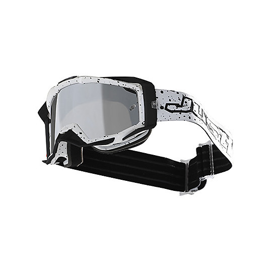 Maske Brille Moto Cross Enduro Just1 Iris Weiß