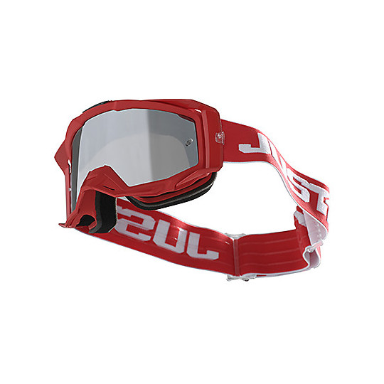 Maske Brille Moto Cross Enduro Spur Just1 Iris Rot Weiß