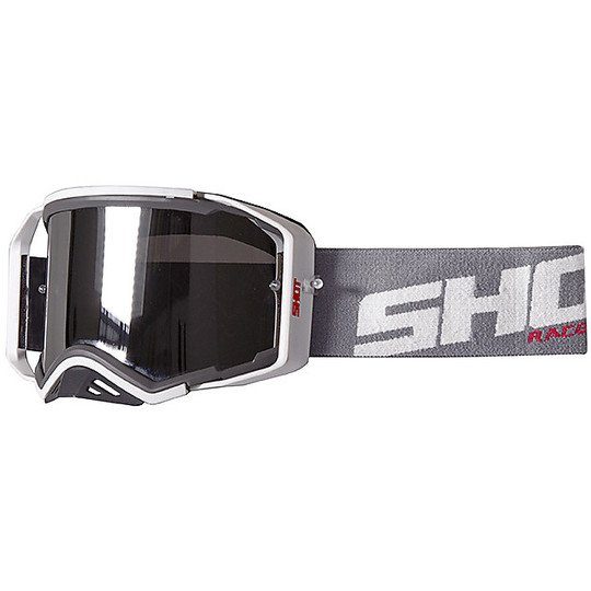 Maskenbrille Moto Cross Enduro Shot LITE Grau Weiß