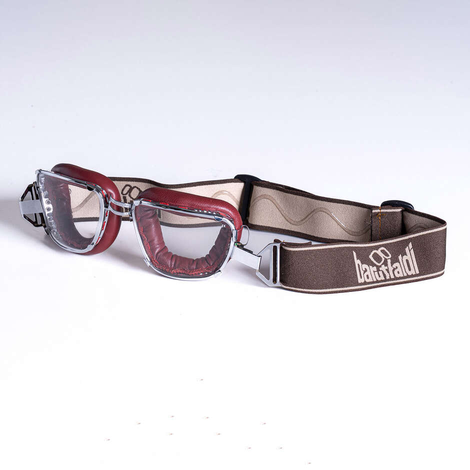 Masque Baruffaldi INTE 259 Vintage Custom en cuir rouge