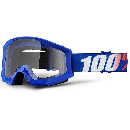 Masque Cross Enduro pour lunettes de moto 100% STRATA Jr. Nation Lentille transparente