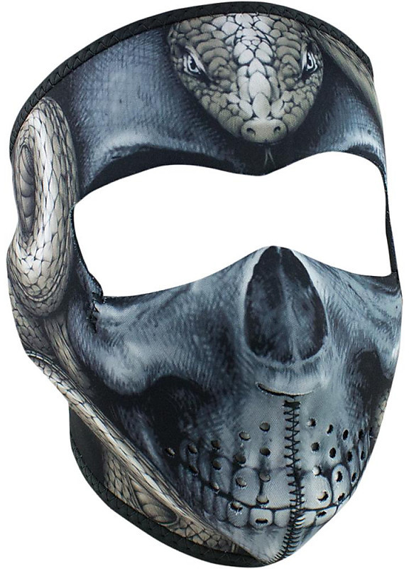 Masque de moto à col Zanheadgear Half Face Mask Skull Face Vente