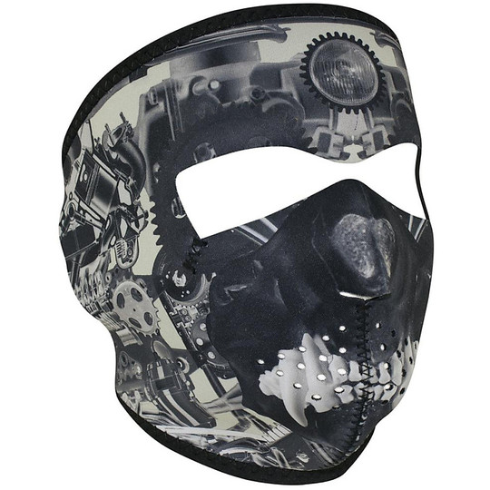 Masque de moto à col Zanheadgear Masque complet Crâne Couronne