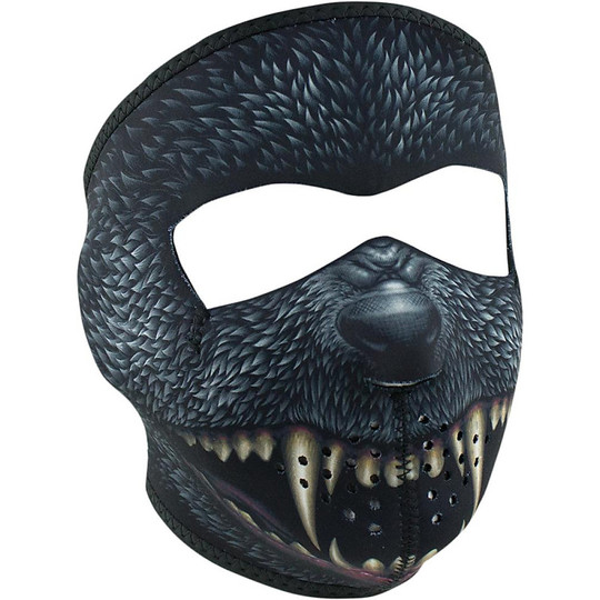 Masque de moto à col Zanheadgear Masque de loup-garou intégral