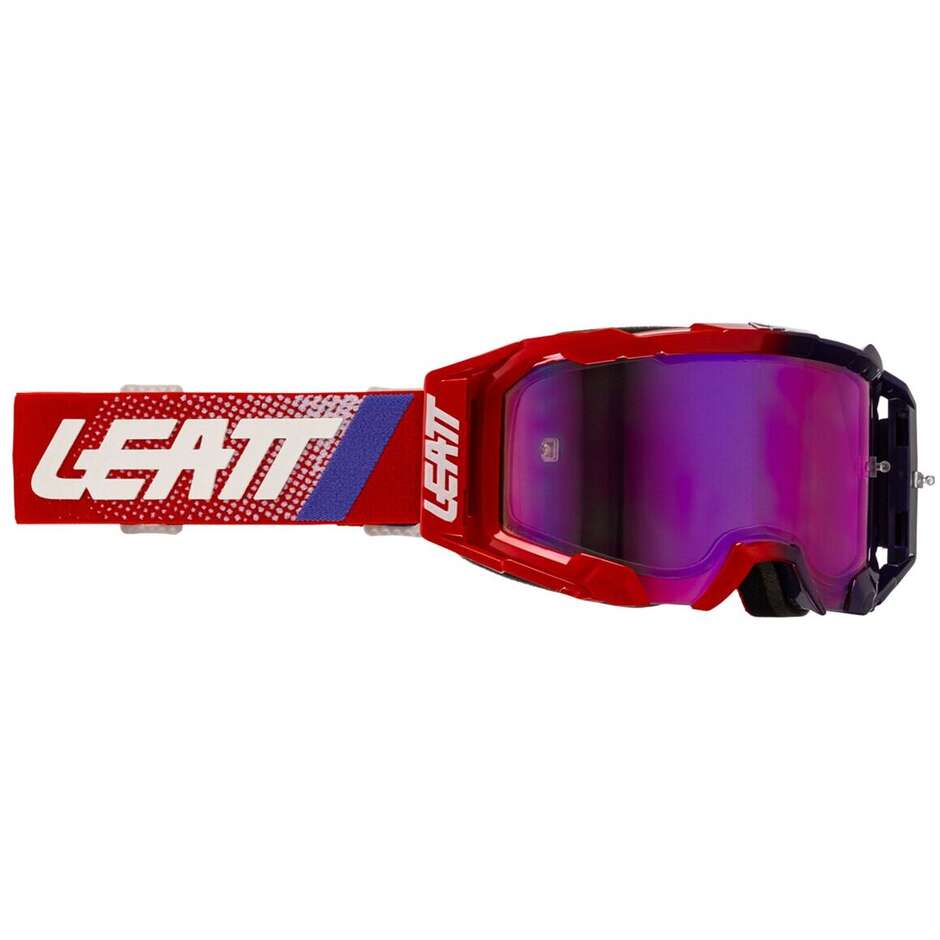 Masque de motocross Leatt VELOCITY 5.5 IRIZ SUNBURN PURPLE 78VLT rouge violet