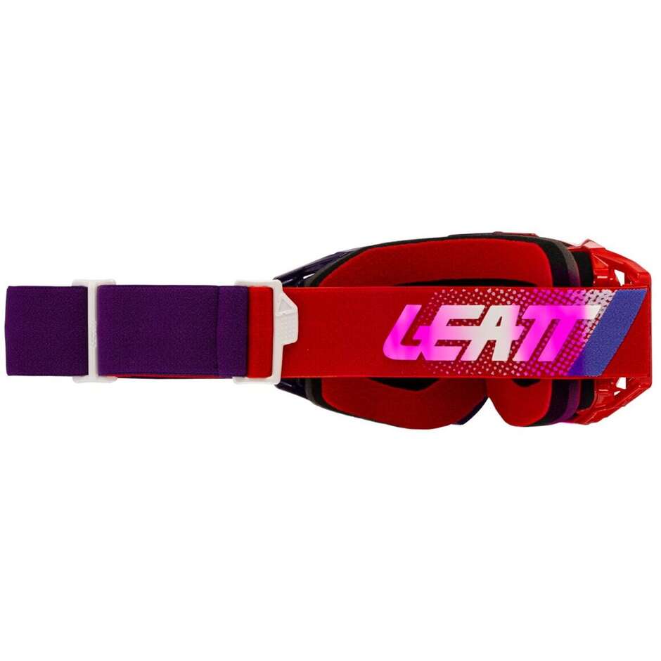 Masque de motocross Leatt VELOCITY 5.5 IRIZ SUNBURN PURPLE 78VLT rouge violet