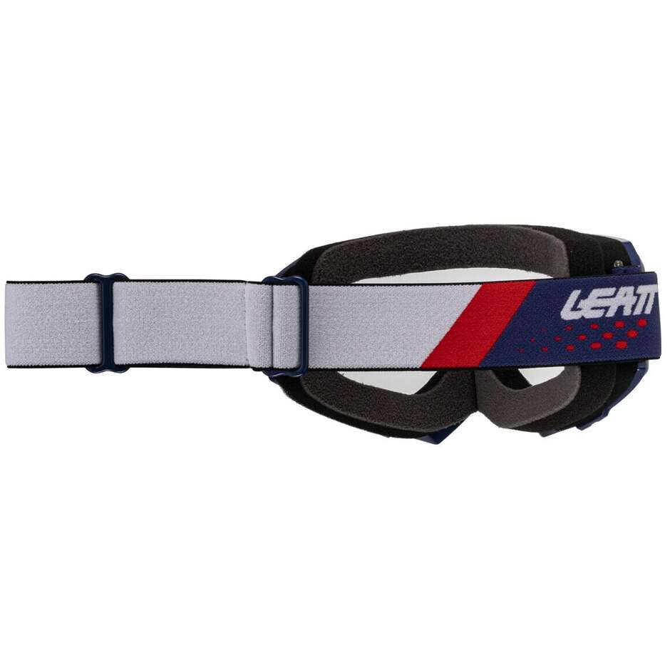 Masque de motocross Leatt VIZION 2.5 ROYAL CLEAR 90VLT blanc rouge bleu