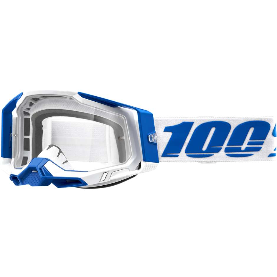 Masque Moto 100% RACECRAFT 2 Cross Enduro Clear Lens Island