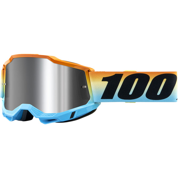 Masque Moto Cross Enduro 100% ACCURI 2 Sunset Silver Mirror Lens