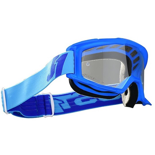 Masque Moto Cross Enduro Just1 Vitro Solid Bleu Clair