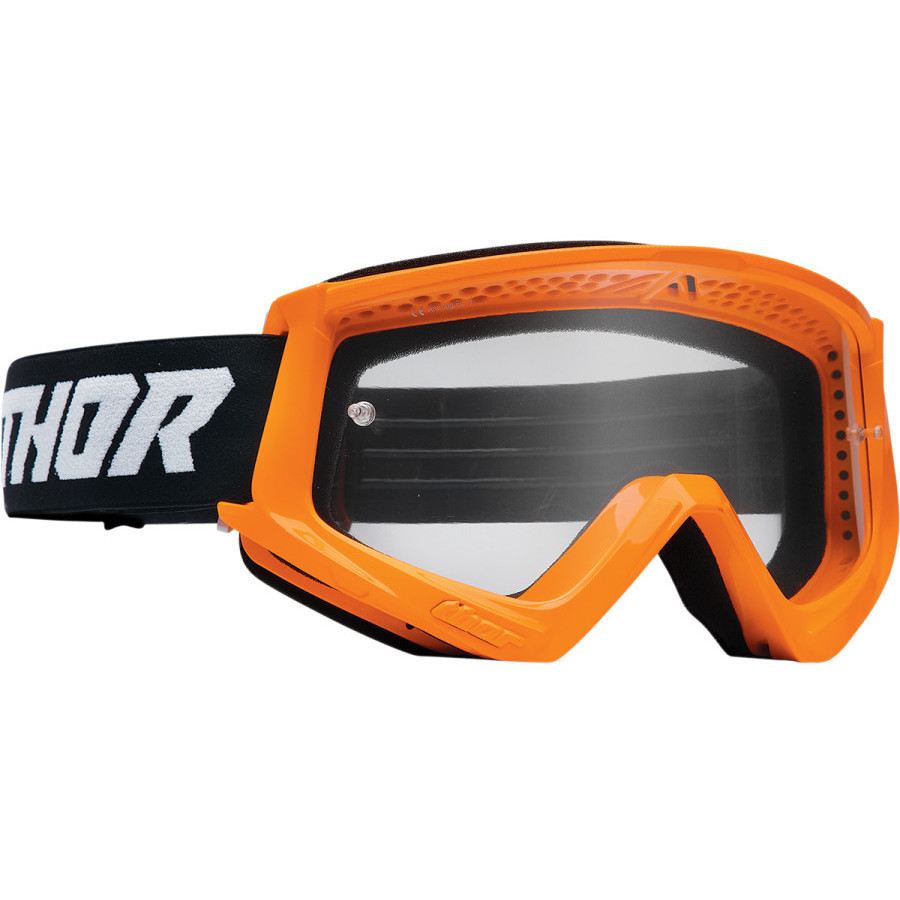 Masque Moto Cross Enduro Thor COMBAT RACER Orange Fluo Noir