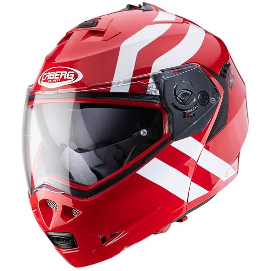 Mdulare Motorcycle Helmet P / J Caberg DUKE II SUPERLEGEND Red White approval