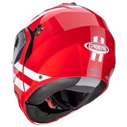 Mdulare Motorcycle Helmet P / J Caberg DUKE II SUPERLEGEND Red White approval