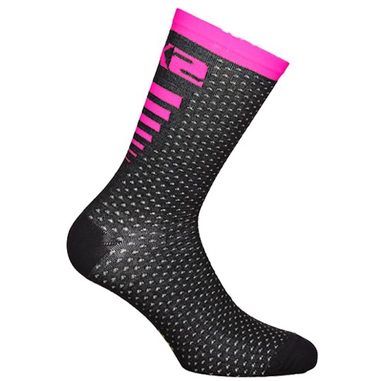 Merino Sixs - Kurze technische Socken ARROW Fluo Pink Merinos