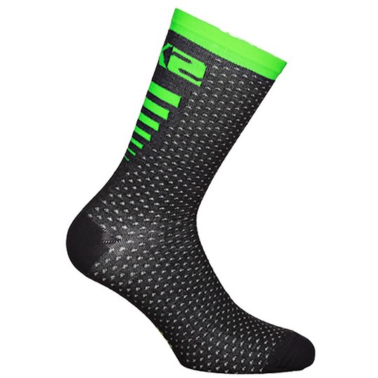 Merino Sixs Short Technical Socks ARROW Merinos Black Fluo Green