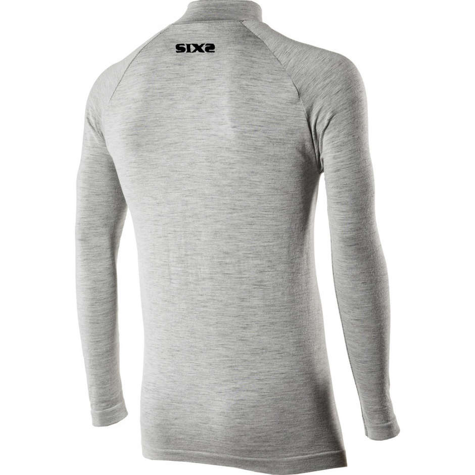 Merino Wool Turtleneck Long Sleeves Sixs TS3 Carbon Merinos Wool Gray