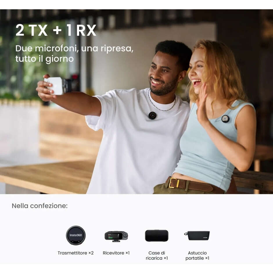 Microfono Wireless Insta360 MIC PRO (2 TX + 1 RX)