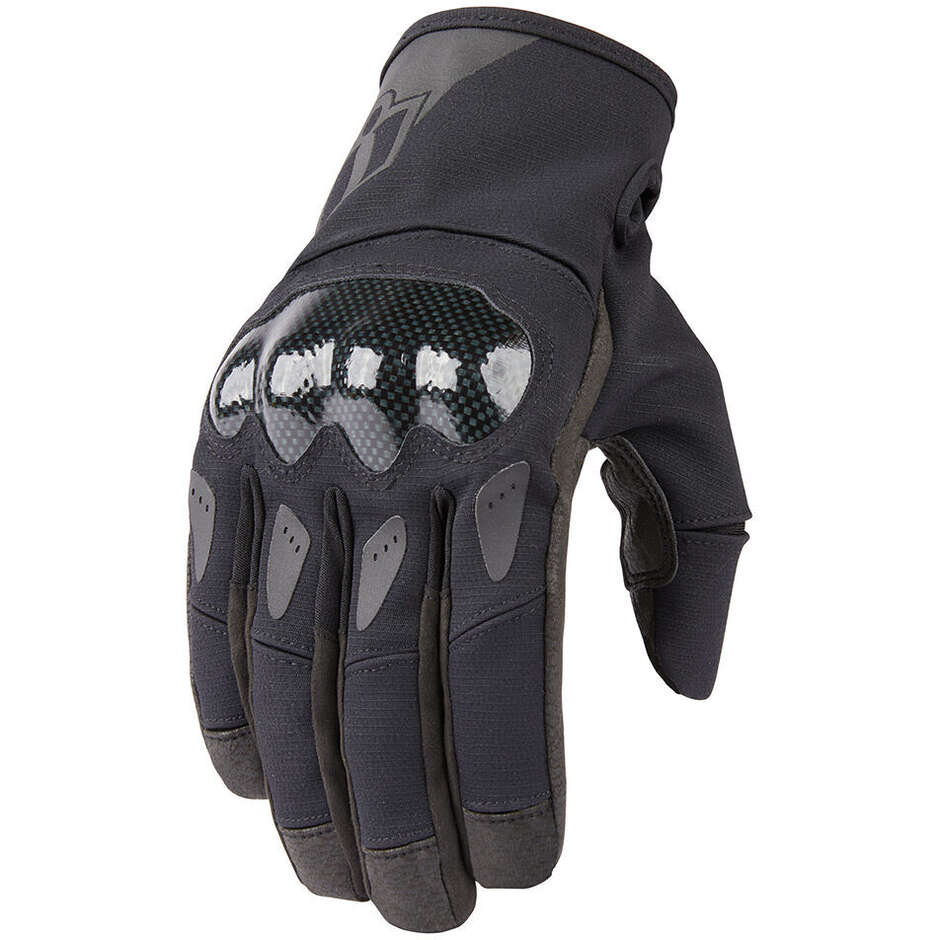 Mid Season Motorcycle Gloves Icon STORMHAWK CE Black