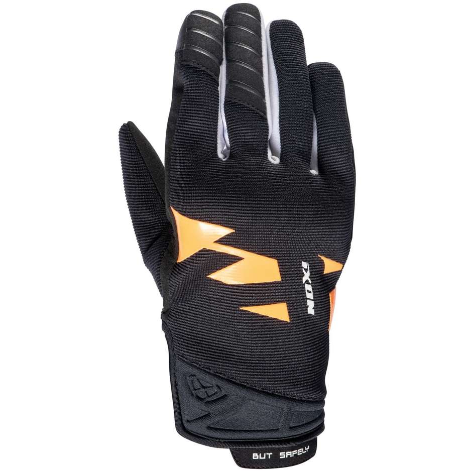 Mid Season Motorcycle Gloves Ixon MS FEVER Black White Orange