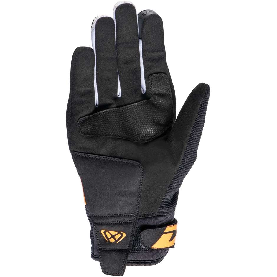 Mid Season Motorcycle Gloves Ixon MS FEVER Black White Orange