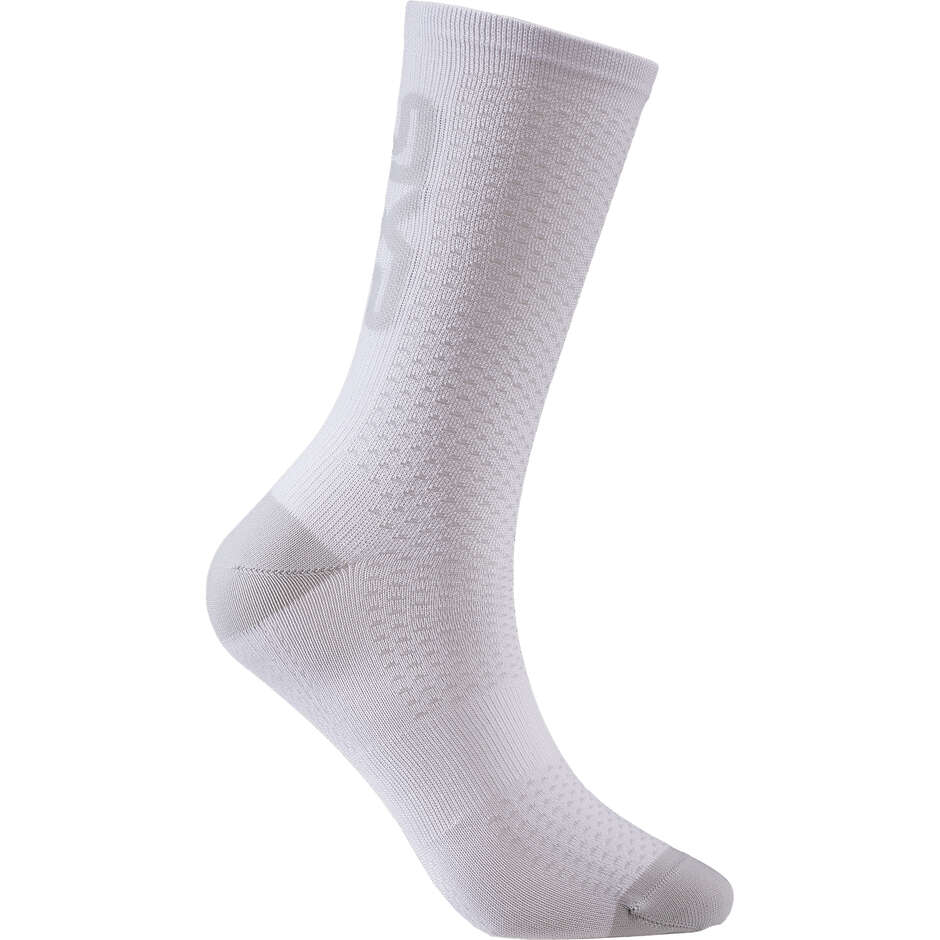 Mid Sixs SHORT LOGO V2 White Silver socks