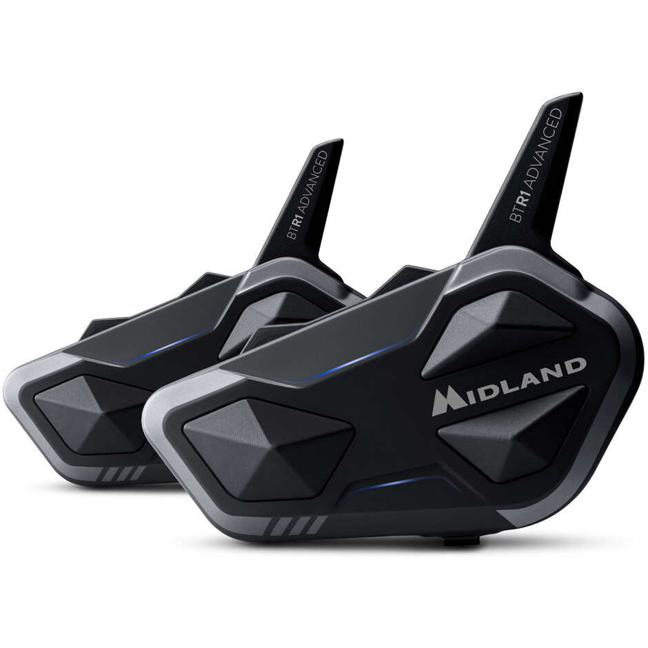 Midland BTR1 ADVANCED X Bluetooth-Motorradsprechanlagen – Paar-Kit