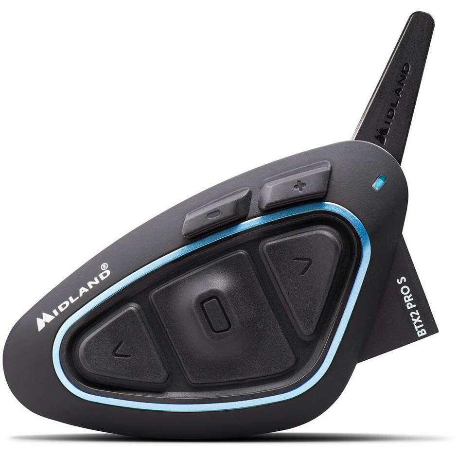 Midland BTX2 PRO S LR Intercom moto Bluetooth simple avec haut-parleur HI-FI