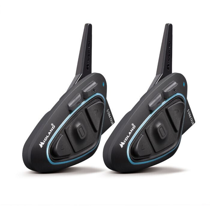 Midland BTX2 PRO S LR Kit double interphone moto Bluetooth avec haut-parleur HI-FI