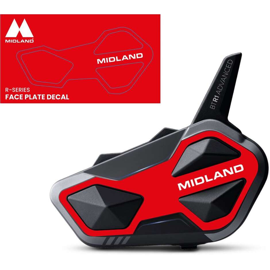 Midland Style Cover RED CHROME Sticker for R Line Intercoms (1 pcs.)