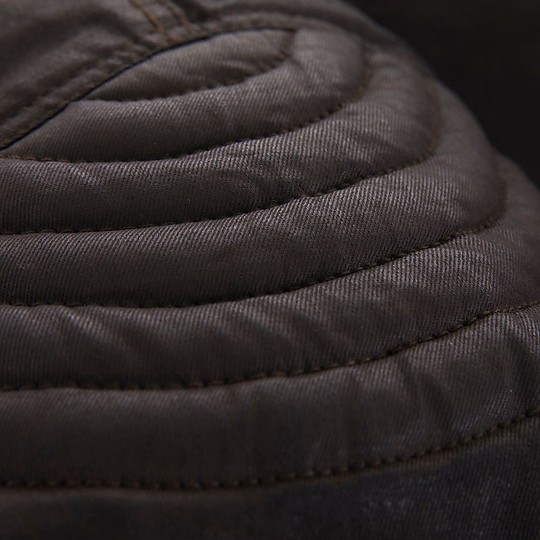 MIKE Brown Overlap Motorcycle Jacket in Waterproof Spreaded Cotton
