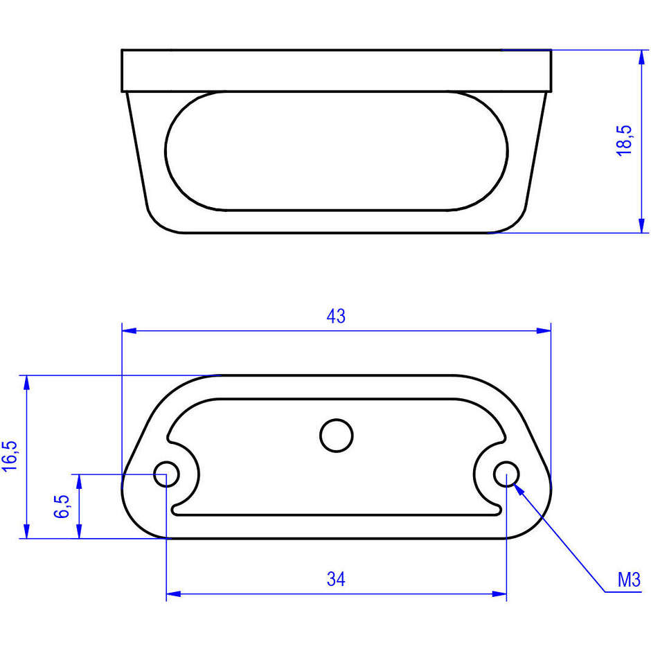 MINI CNC Racing ID026 LED-Kennzeichenbeleuchtung, schwarz