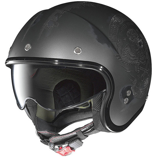 Mini-Jet Moto Helmet Nolan N21 Speed ​​Junkies 033 Scratched Asphalt Black