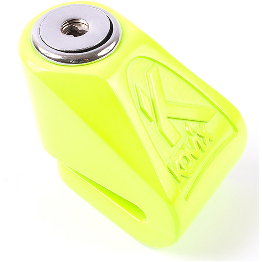 Mini serrure à disque moto KOVIX KN en acier inoxydable Pin 6 mm jaune