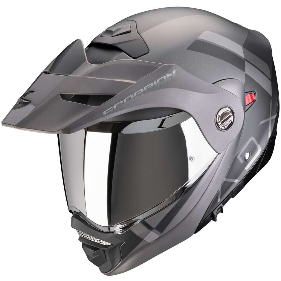 Modular Adventure Motorcycle Helmet P/J Scorpion ADX-2 GALANE Black Silver