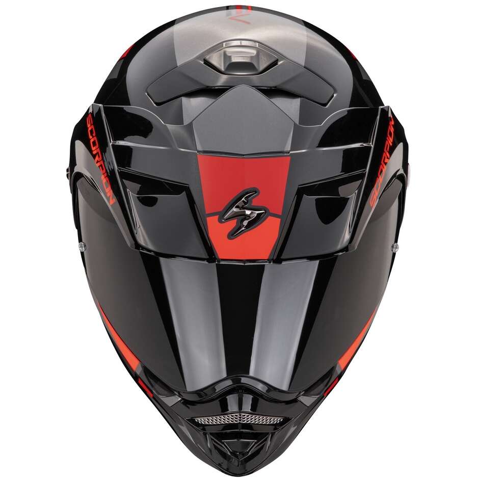 Modular Adventure Motorcycle Helmet P/J Scorpion ADX-2 GALANE Silver Black Red