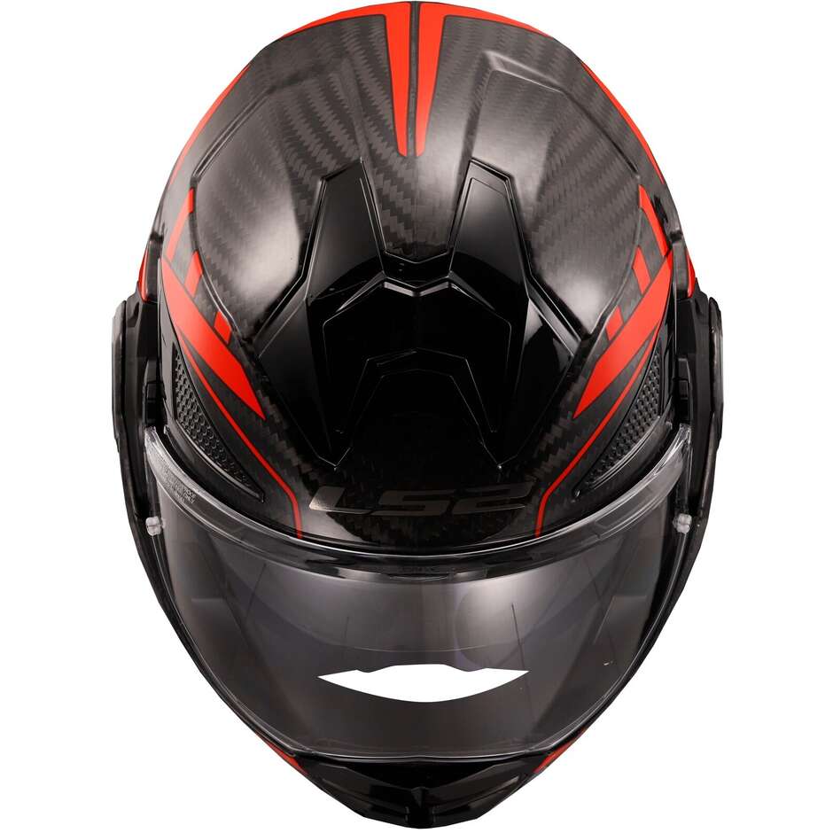 Modular Carbon Helmet Approved P / J Ls2 FF901 ADVANT X CARBON Future Red