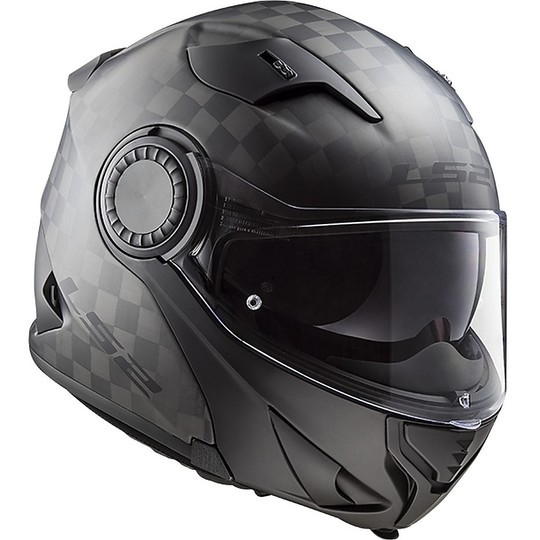 Modular Carbon Helmet Ls2 FF313 Carbon Black Vortex Matt