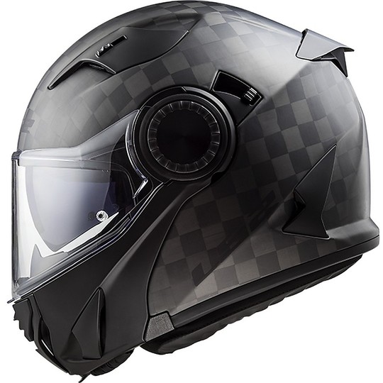 Modular Carbon Helmet Ls2 FF313 Carbon Black Vortex Matt