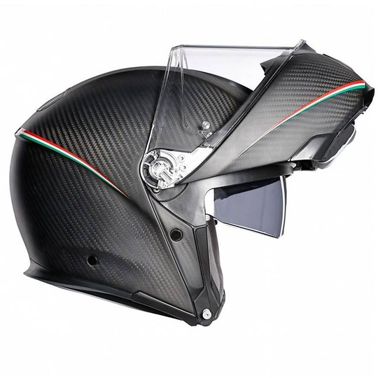 Modular Carbon Motorcycle Helmet AGV Sportmodular Multi Carbon Italy Opaque