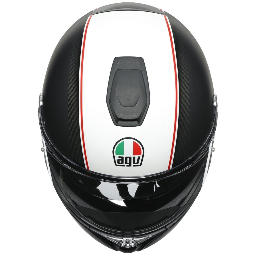 Modular Carbon Motorcycle Helmet Agv SPORTMODULAR Multi COVER Matt Gray White