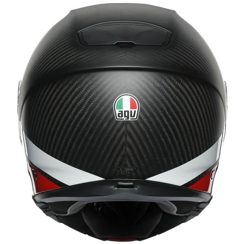 Modular Carbon Motorcycle Helmet Agv SPORTMODULAR Multi LAYER Carbon Red White
