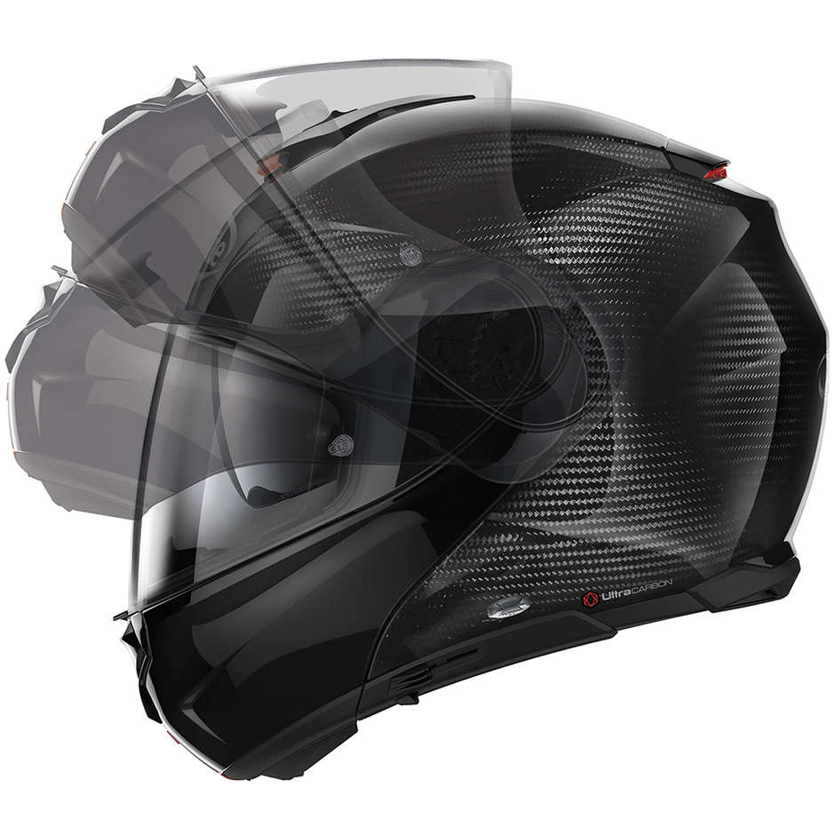 Modular Carbon Motorcycle Helmet X-Lite X-1005 Ultra Carbon CHEYENNE N-Com 014 Green