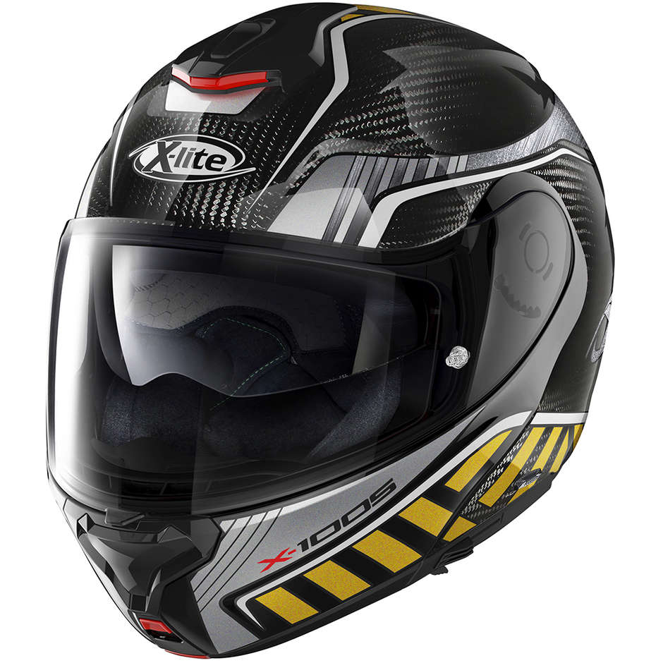 Modular Carbon Motorcycle Helmet X-Lite X-1005 Ultra Carbon CHEYENNE N-Com 015 gold
