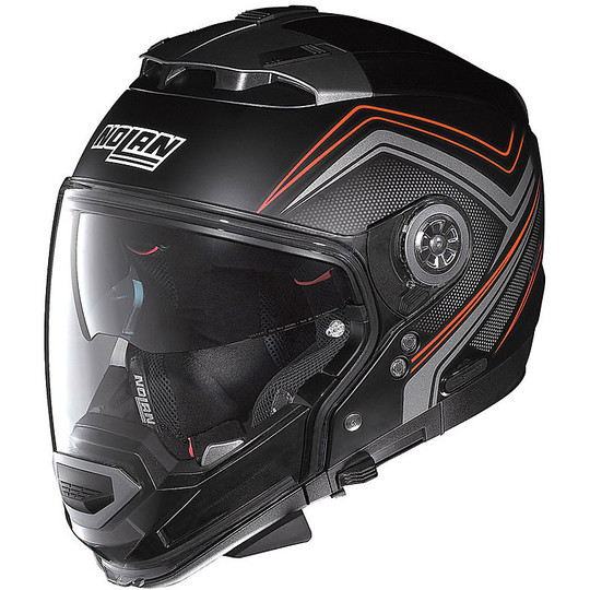 Modular Crossover Helmet Nolan N44 Evo Como N-Com 033 Black Opaque