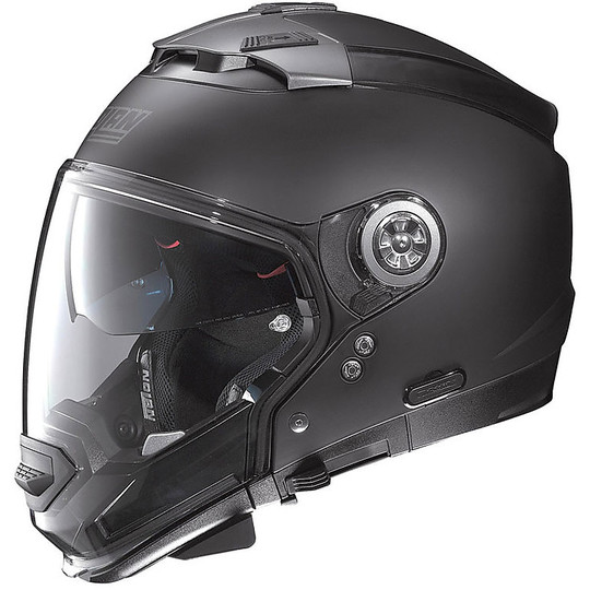 Modular Crossover Motorcycle Helmet Nolan N44 Evo Classic N-Com 010 Black Opaco