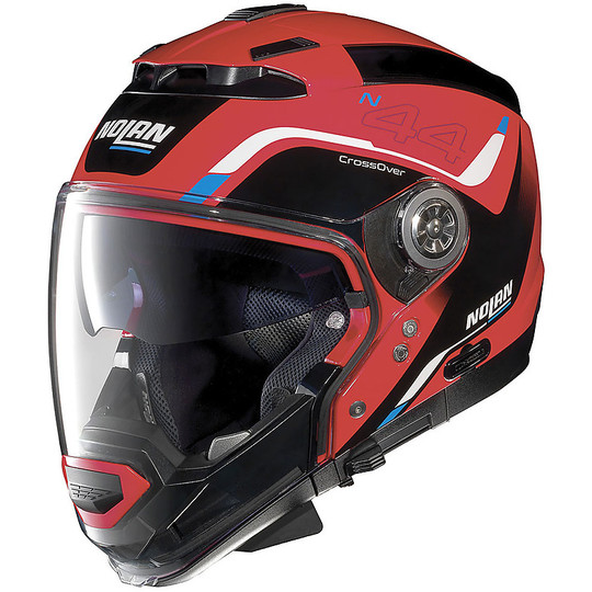 Modular Crossover Motorcycle Helmet Nolan N44 Evo Viewpoint N-Com 046 Red Race